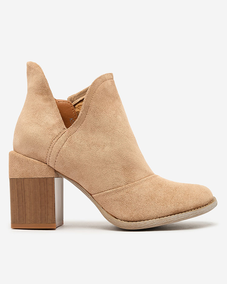 Royalfashion Черни дамски ботуши на ток Ricteas