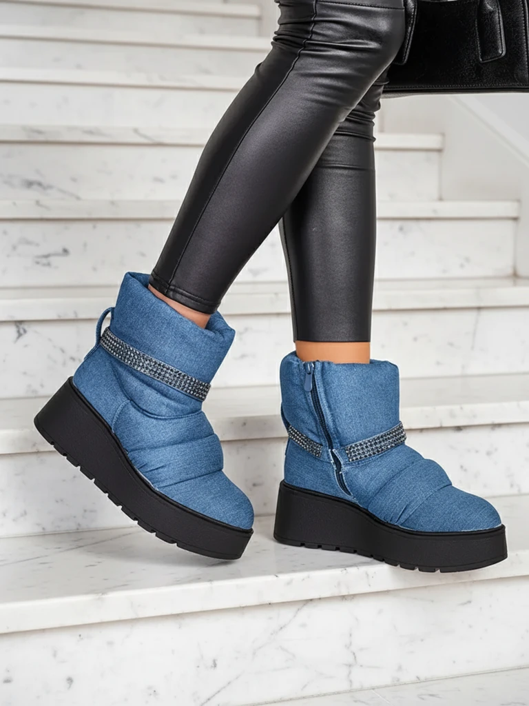 Royalfashion Дамски ботуши на платформа Renosi