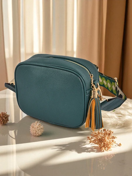 Royalfashion Малка дамска чанта от еко кожа с цветна каишка Kovi Lace