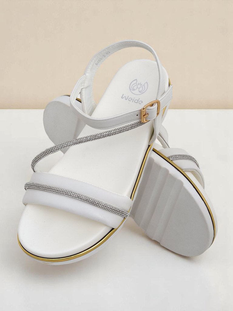 Royalfashion Дамски сандали на платформа с камъни Magnol