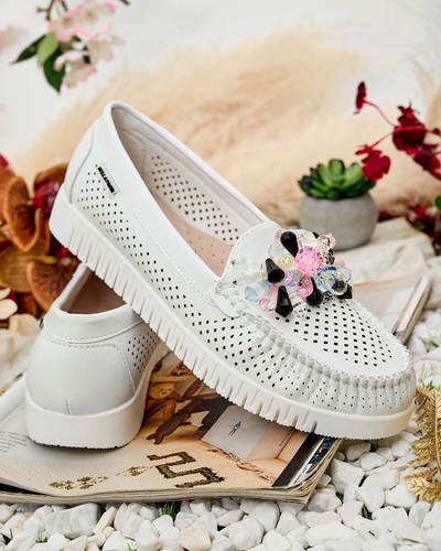 Royalfashion Дамски ажурни мокасини с мъниста Nasfali