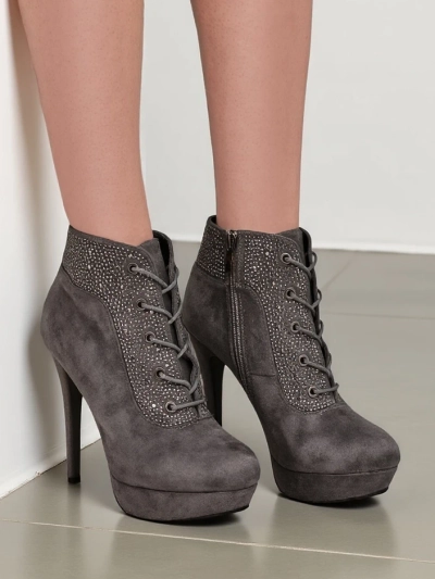 Обувки до глезена за жени Royalfashion с камъни Efelolo