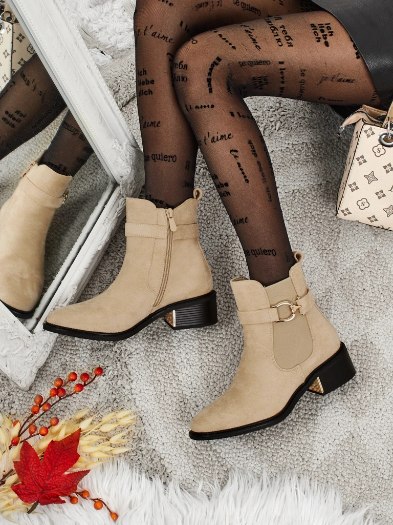 Дамски еко велурени боти Calivra