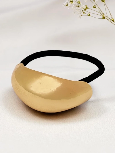 Royalfashion Ластик за коса със златен полукръг Halfmoon Twist