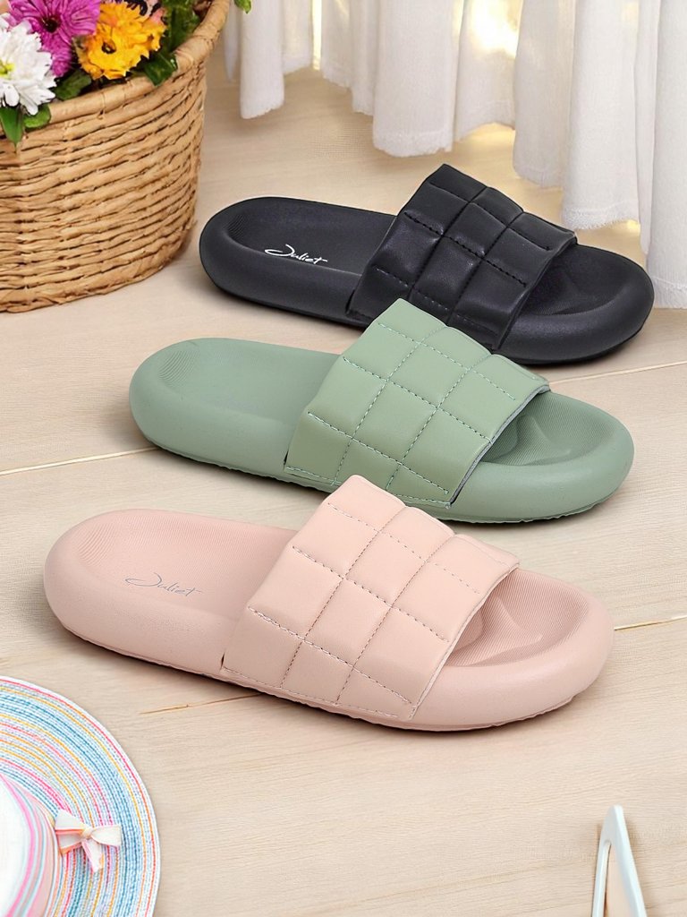 Royalfashion Дамски чехли на равна подметка Quilt Walk