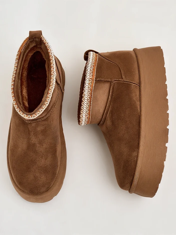 Royalfashion Дамски къси ботуши a'la snow boots Xoalla