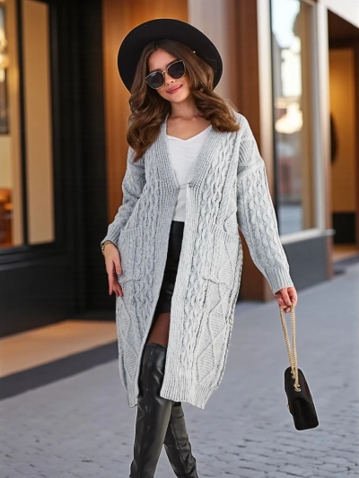 Дамски плетен пончо-пуловер на Royalfashion