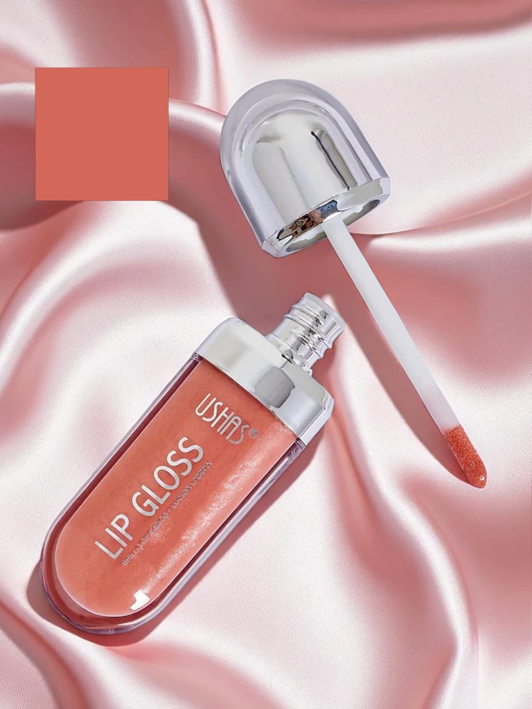 USHAS Блестящ гланц за устни цвят Розов