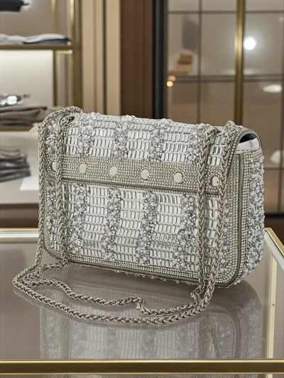 Дамска чанта тип клъч с цирконии Zyora