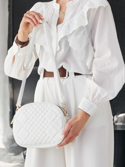 Royalfashion Малка овална дамска чанта, изработена от еко-кожа