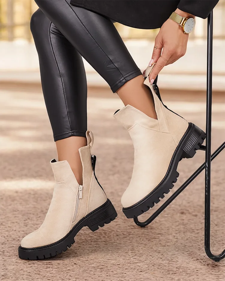 Royalfashion Дамски ботуши Gorgie с изрязано ходило