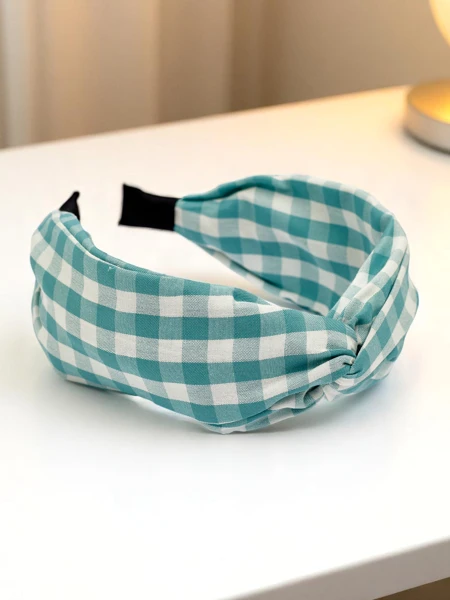 Royalfashion Карирана лента за коса Claras