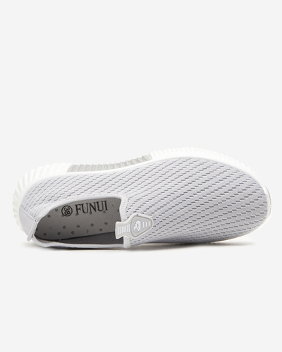 Szare damskie wsuwane buty sportowe Banila - Obuwie