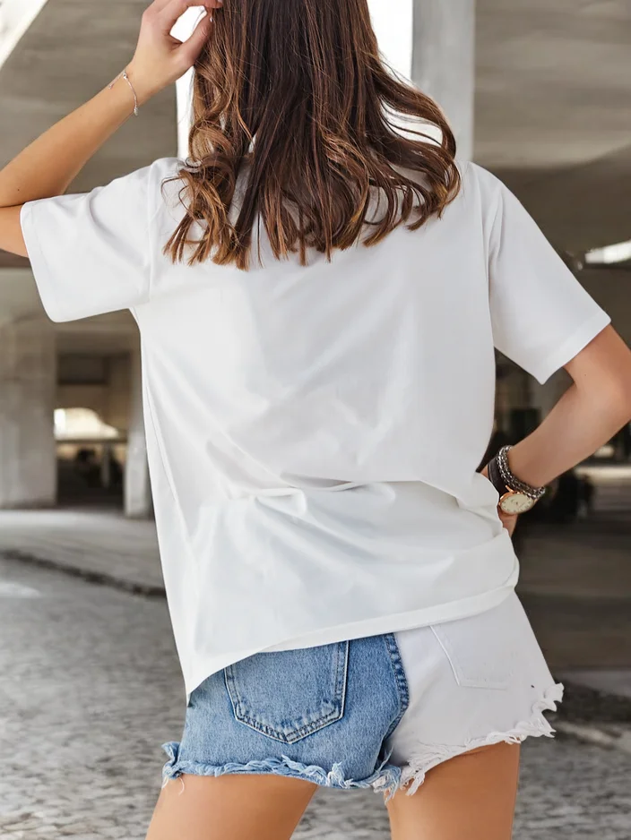 Royalfashion Дамска памучна блуза с принт