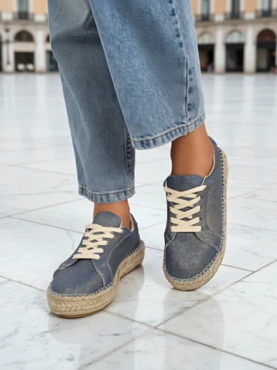 Aurelia Denim Espadrillos – дамски маратонки с плосък ток и плат