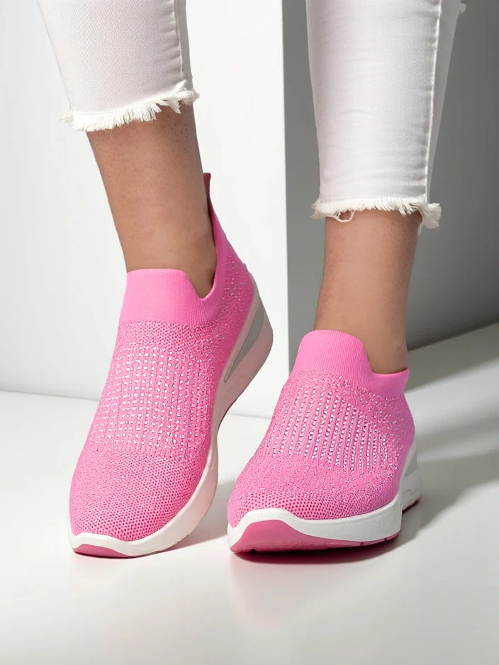 Обувки тип слип-он с платформа за жени Royalfashion с камъни Qelavise