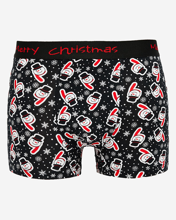 Royalfashion Коледни черни мъжки боксерки