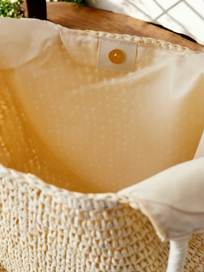 Royalfashion Голяма сламена чанта за жени