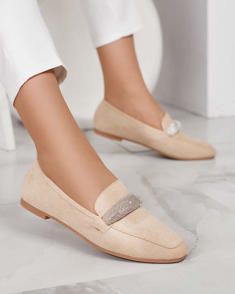 Royalfashion Дамски мокасини eko велур Rellpes