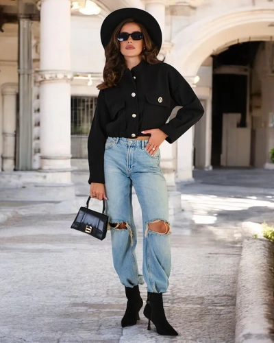 Royalfashion Дамско яке тип "бомбър"