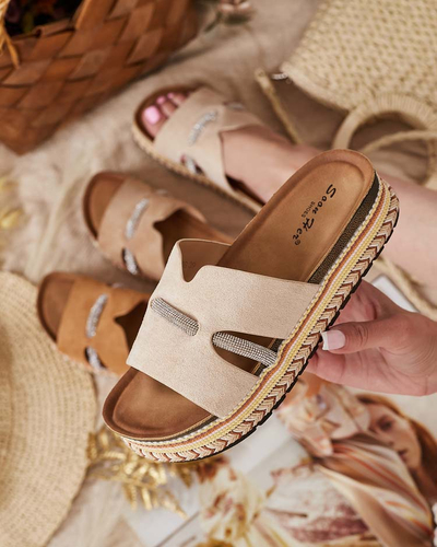 Royalfashion Дамски джапанки Orolta с цирконий