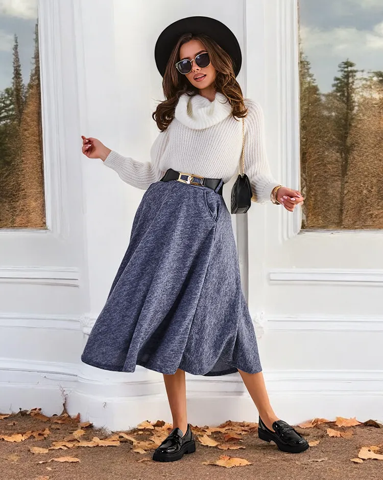 Рокля до коляното за жени на Royalfashion