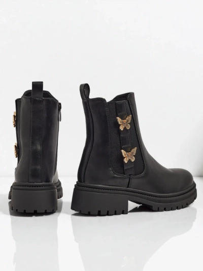 Еко кожени дамски боти с пеперуди Bravelle