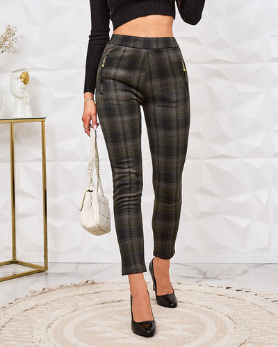 Royalfashion Дамски изолирани карирани панталони