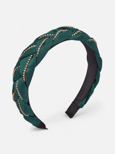 Royalfashion Лента за коса с плитка, украсена с цирконии