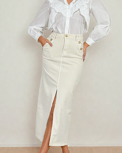 Дамска пола от деним Royalfashion