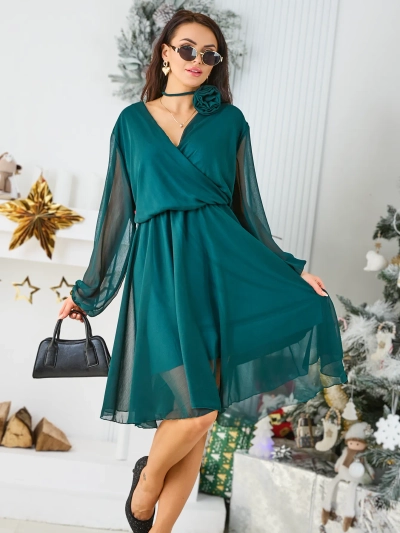 Royalfashion Класическа дамска рокля до коляно