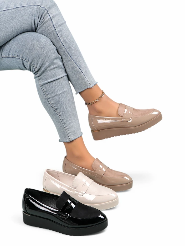 Royalfashion Дамски лакови мокасини Afidale