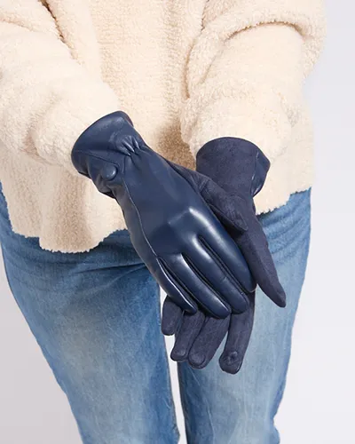 Ръкавици от еко кожа за жени на Royalfashion