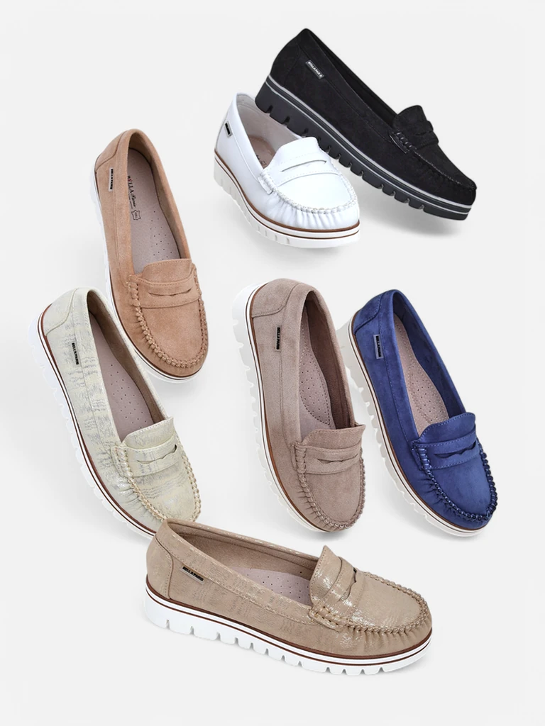 Luna Елегантност на бежови мокасини от еко кожа