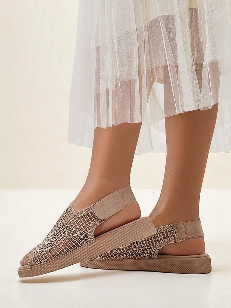 Royalfashion дамски ажурни сандали Levay с горна част