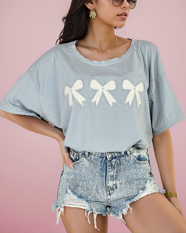 Royalfashion Дамска тениска с панделка