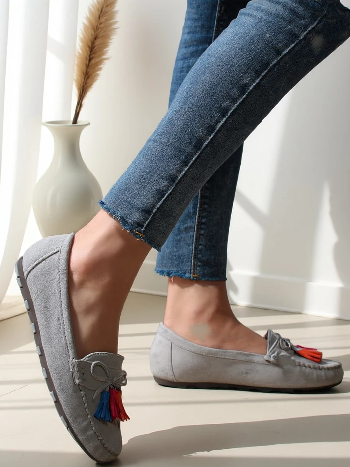 Royalfashion Жени екологични замшеви мокасини Zimmid