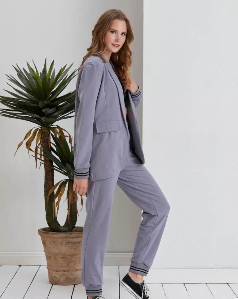 Royalfashion Лилав дамски комплект от 2 части