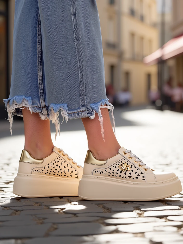 Royalfashion Женски перфорирани спортни маратонки Jovixi