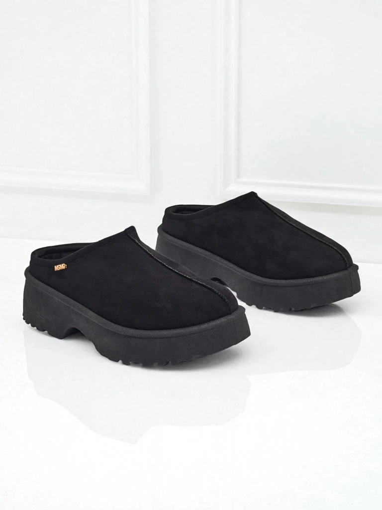 Къси дамски боти а'ла сноубутс с пухкава подплата Calindra