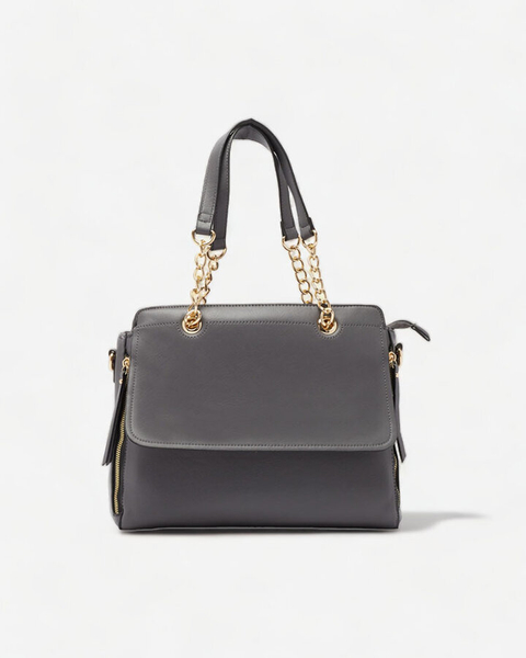 Royalfashion Сива дамска чанта