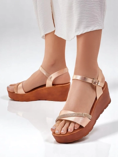 Royalfashion Женски платформи с камъчета и блестящи елементи Aurora Glow