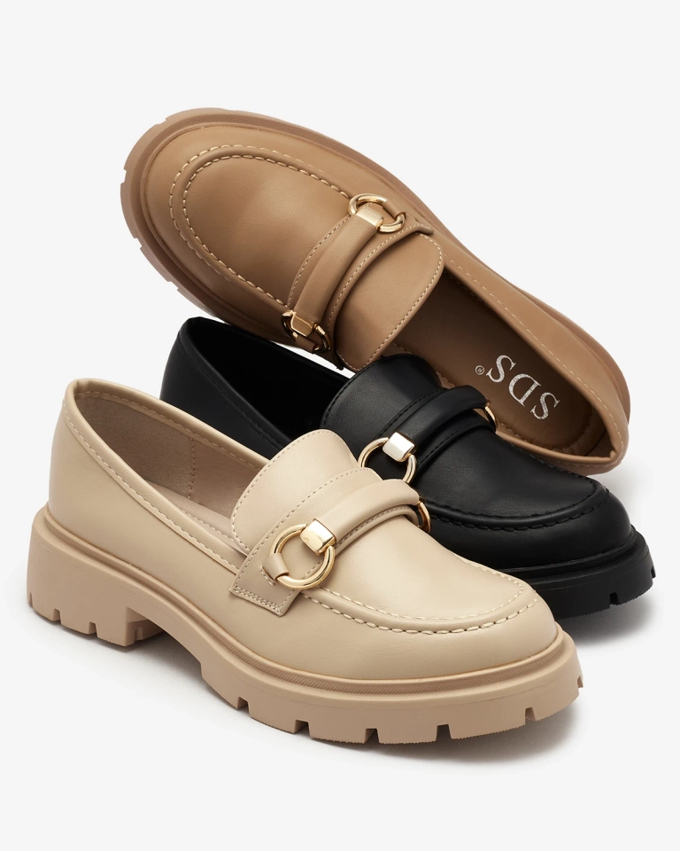 Royalfashion Дамски мокасини в светлокафяво Desise