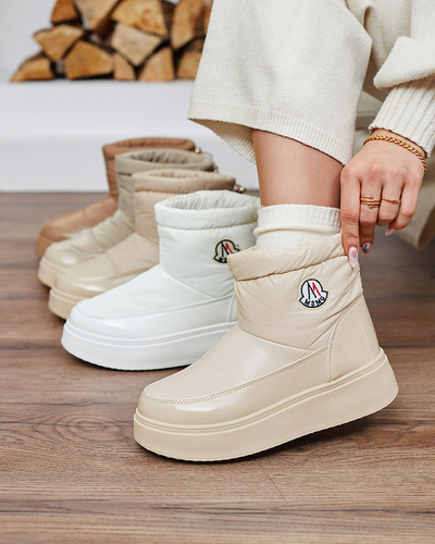 Royalfashion Дамски ботуши за сняг в кремав цвят Ademra