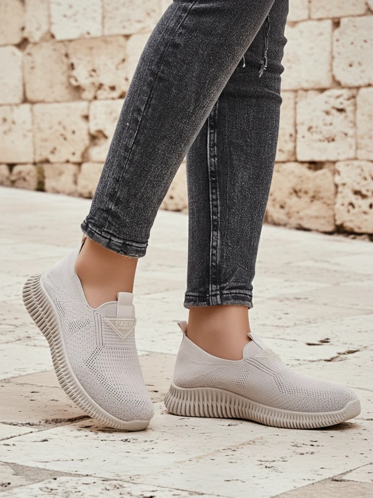 Royalfashion Дамски спортни обувки Serra, тип slip-on, от текстил