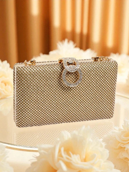 Royalfashion Дамска чанта клъч с цирконии Armeddo