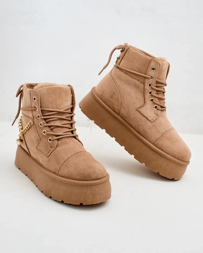 Royalfashion Дамски ботуши с връзки Woruces