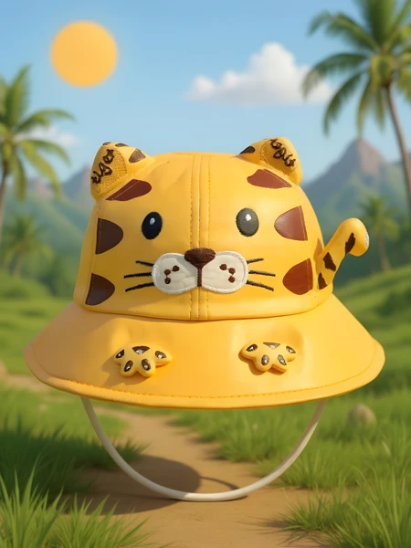 Royalfashion Детска шапка тип „ведро“ с весели нашивки