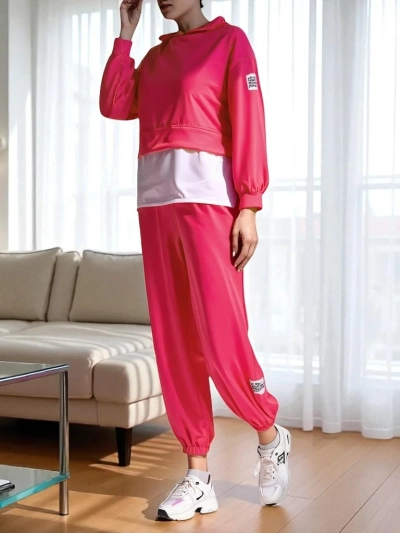 Royalfashion Дамски памучен комплект с вмъкнато риза