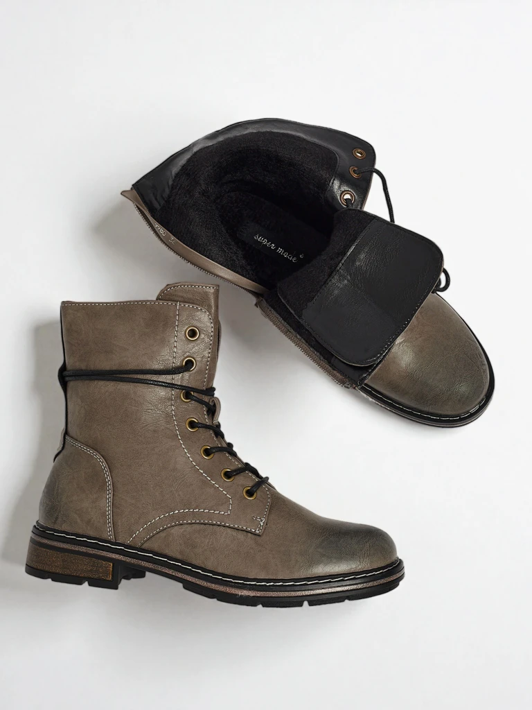 Дамски боти Ravonna от еко кожа с връзки